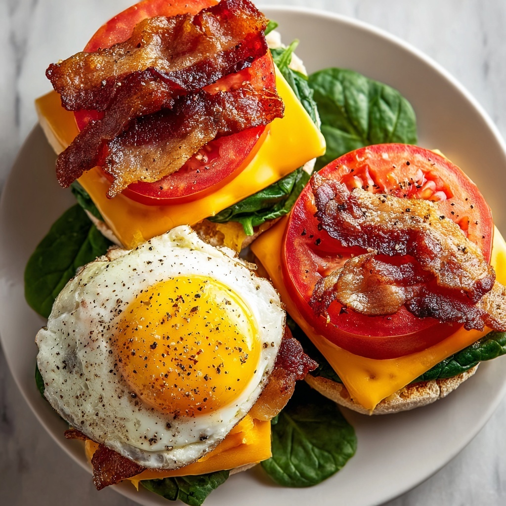 Warm Savory Breakfast Sandwiches with Crispy Bacon Recipe - Recipe Image
