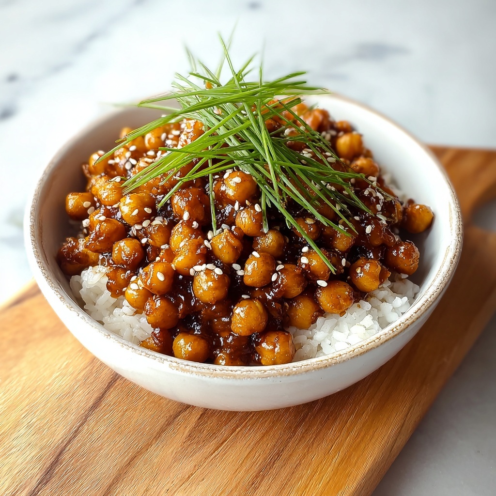 Vegan Sticky Sesame Chickpeas Recipe - Recipe Image