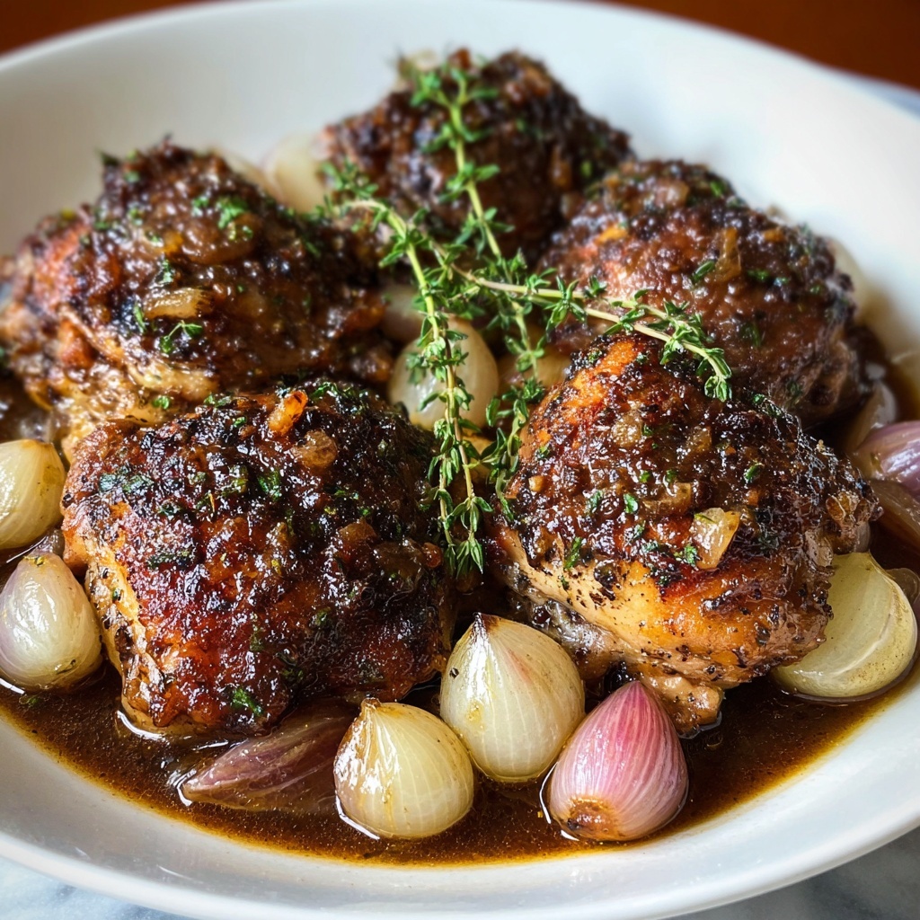 Balsamic Fig Chicken Thighs with Onions and Thyme Recipe - Recipe Image