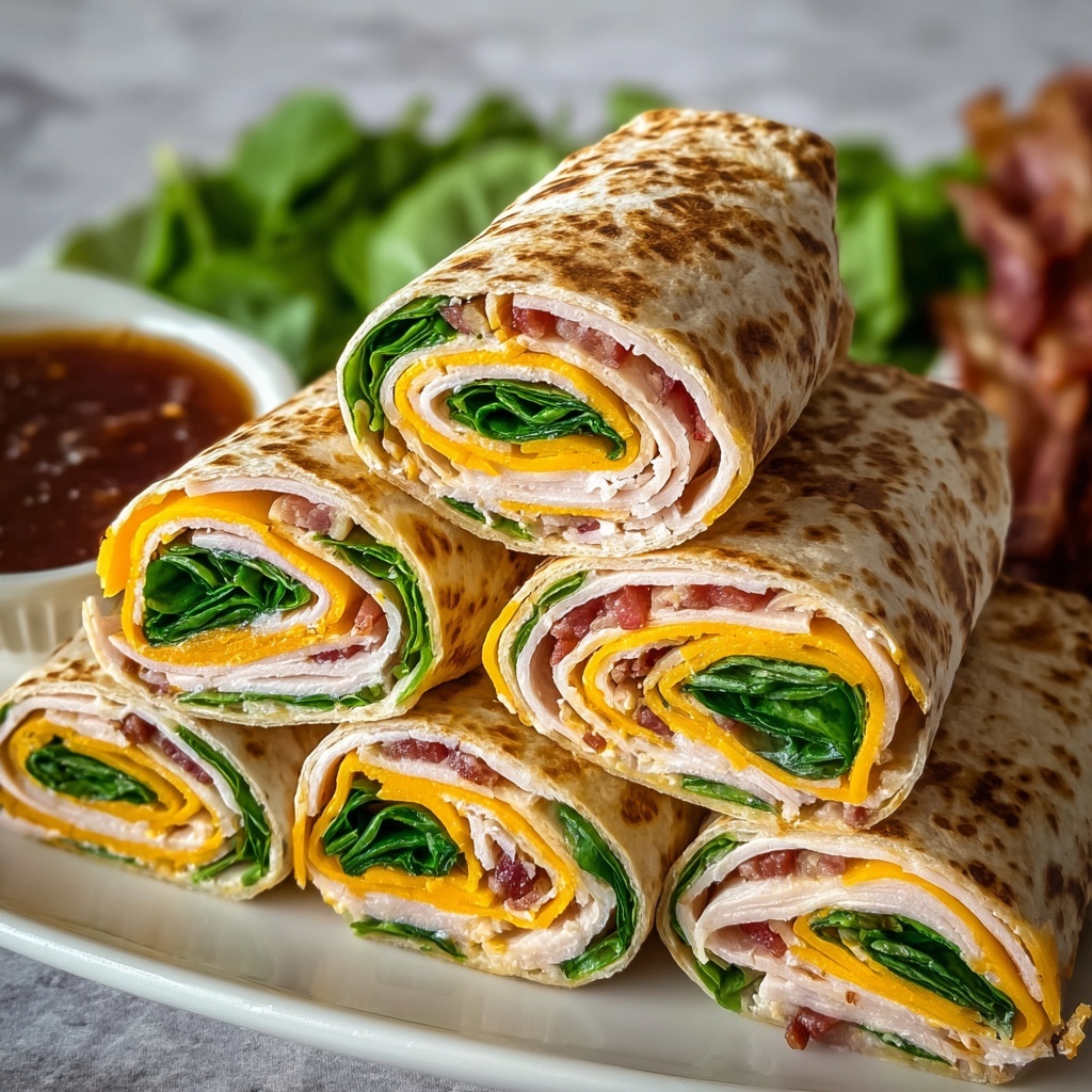 Turkey Cheddar Lunch Roll Ups Recipe - Recipe Image