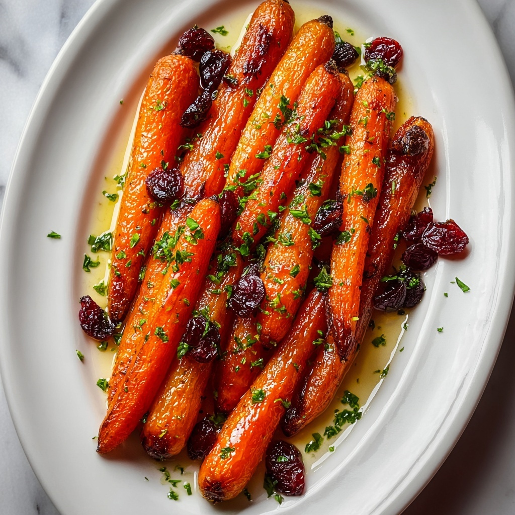 Maple Roasted Carrots with Cranberries Recipe - Recipe Image