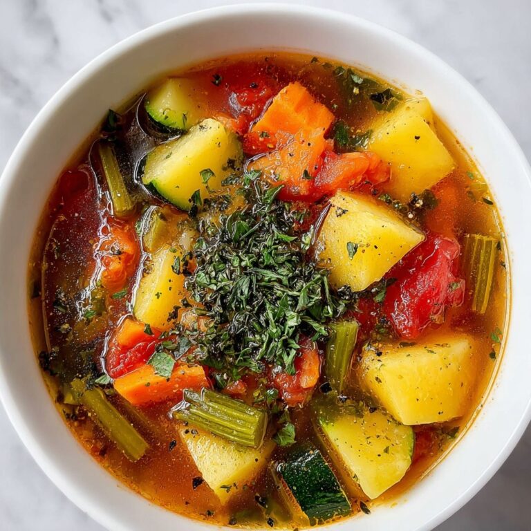 Slow Cooker Chunky Vegetable Soup Recipe