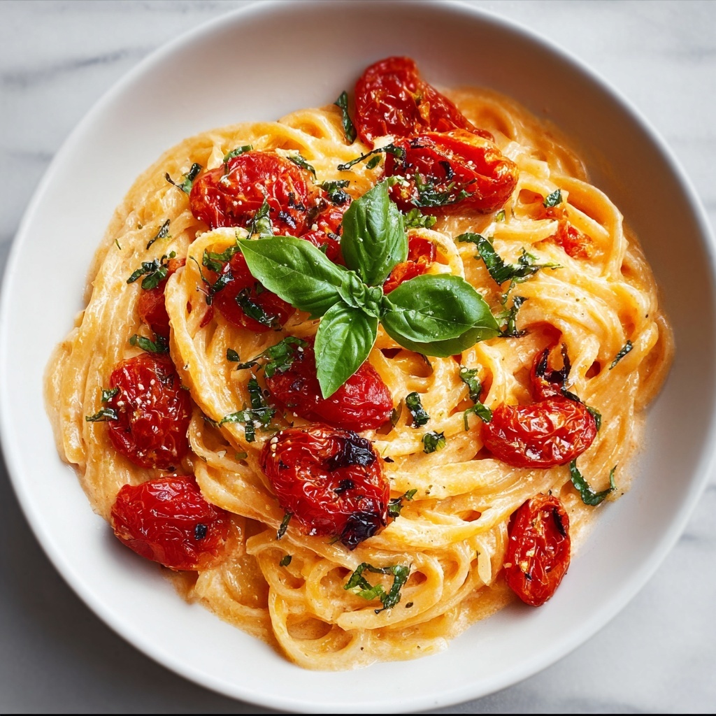 Creamy Roasted Cherry Tomato Pasta Recipe - Recipe Image