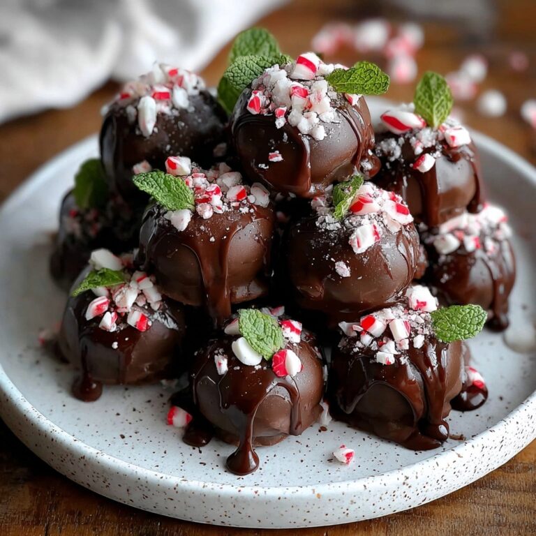 Decadent Dark Chocolate Peppermint Truffles with Creamy Filling Recipe
