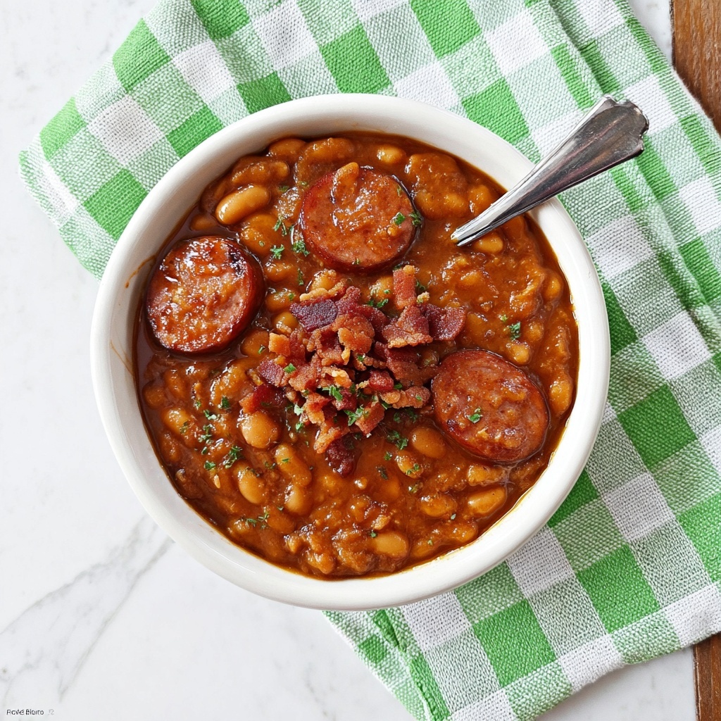 Crock-Pot Kielbasa Sausage and Beans Recipe - Recipe Image
