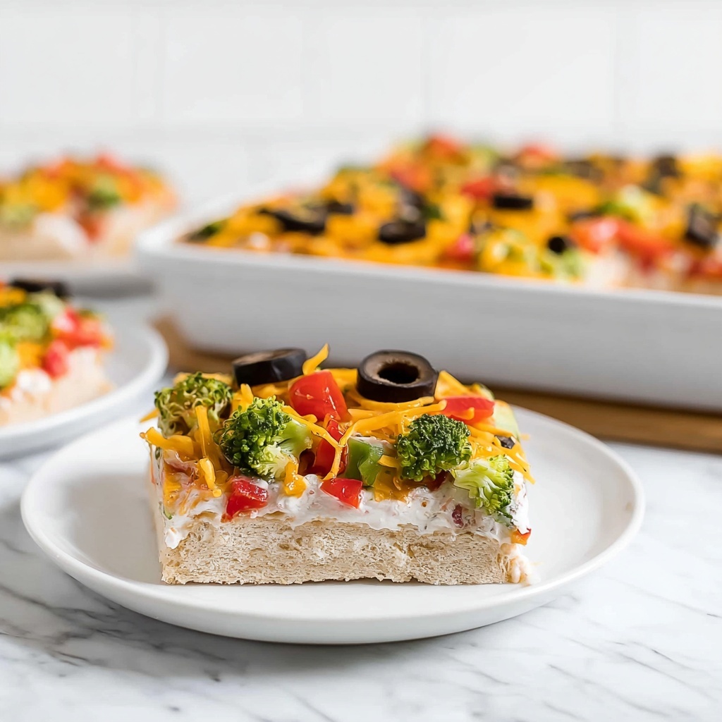 Crescent Roll Veggie Pizza Recipe - Recipe Image