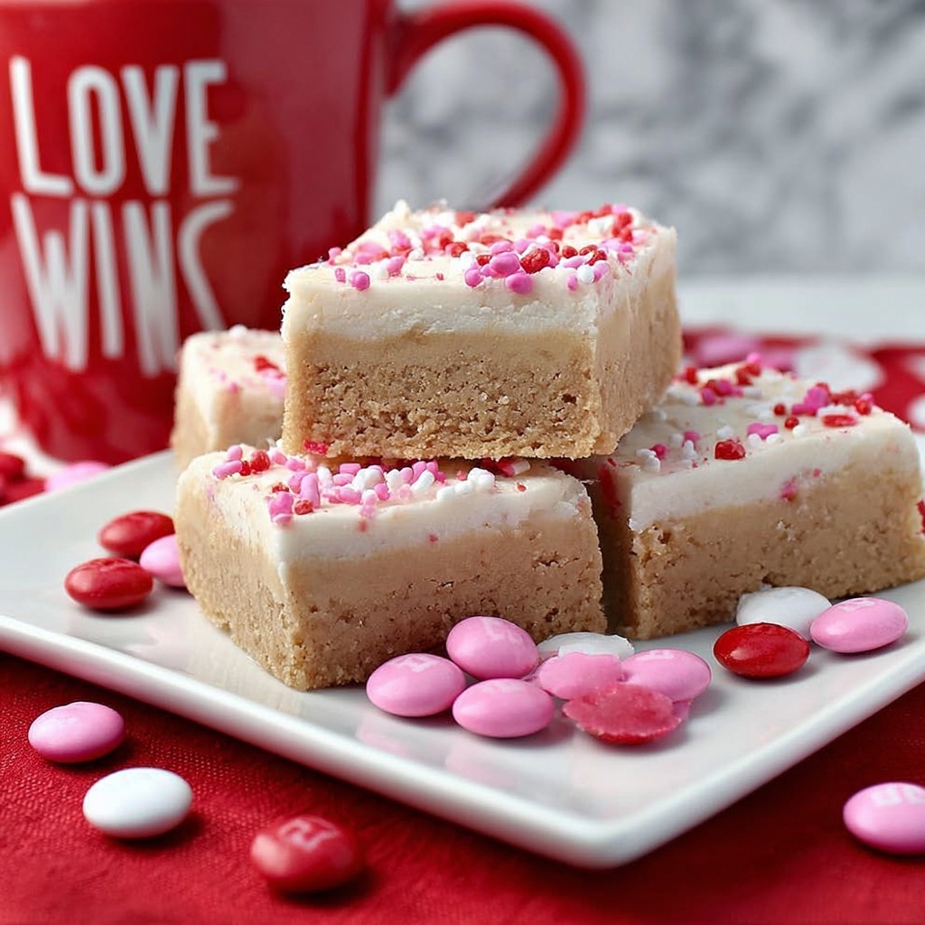 Valentine Snickerdoodle Cookie Bars Recipe - Recipe Image