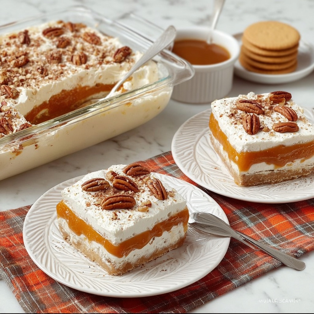 Easy Pumpkin Dessert Lasagna Recipe - Recipe Image