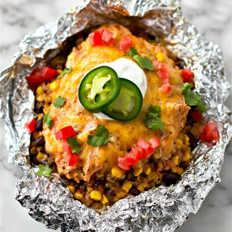 Grilled Santa Fe Chicken Foil Packets Recipe