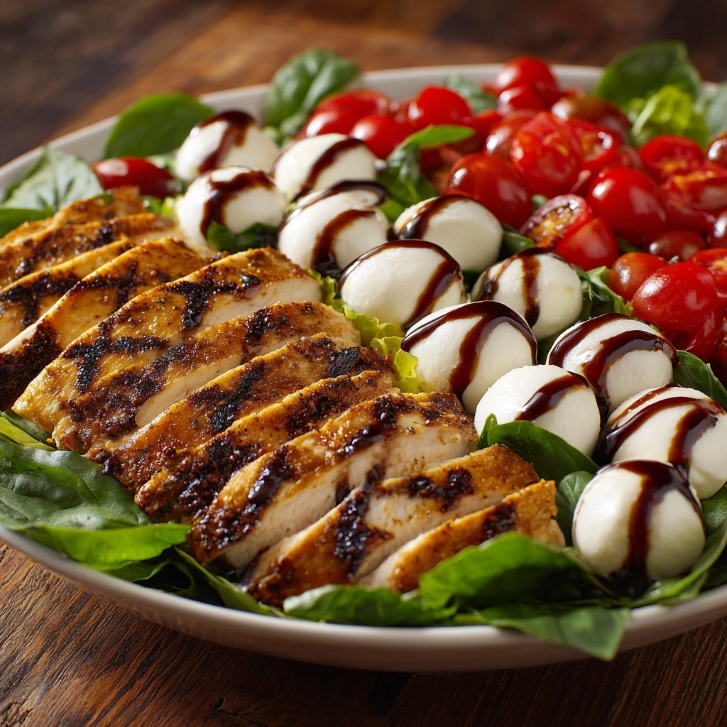 Balsamic Chicken Caprese Salad Recipe - Recipe Image