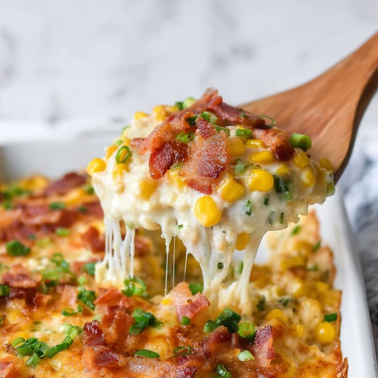 Skillet Cheesy Corn with Bacon and Green Chiles Recipe