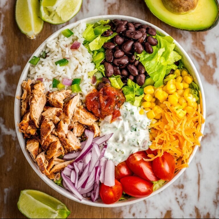 Chicken Burrito Bowl with Cilantro-Lime Sauce Recipe