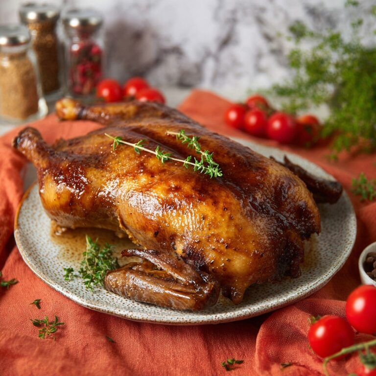 Roast Duck with Brown Sugar and Soy Glaze Recipe