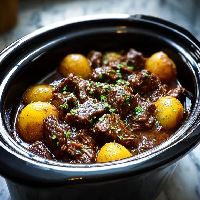 Irresistibly Tender Slow Cooker Garlic Butter Beef Bites & Potatoes Recipe