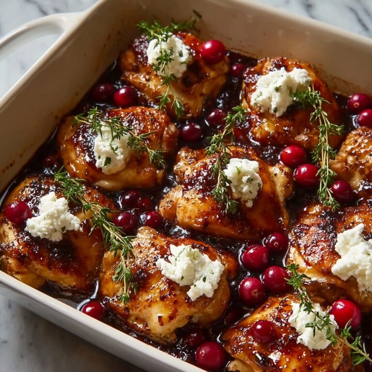 Sweet & Savory Honey Cranberry Chicken Bake with Feta Recipe