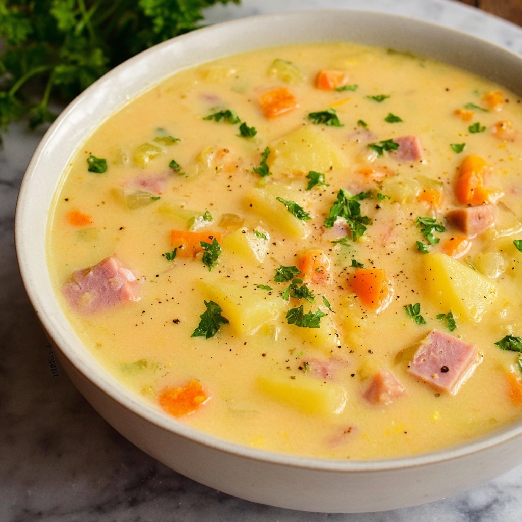 Creamy Ham and Potato Soup Recipe - Recipe Image