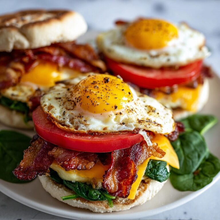 Warm Savory Breakfast Sandwiches with Crispy Bacon Recipe