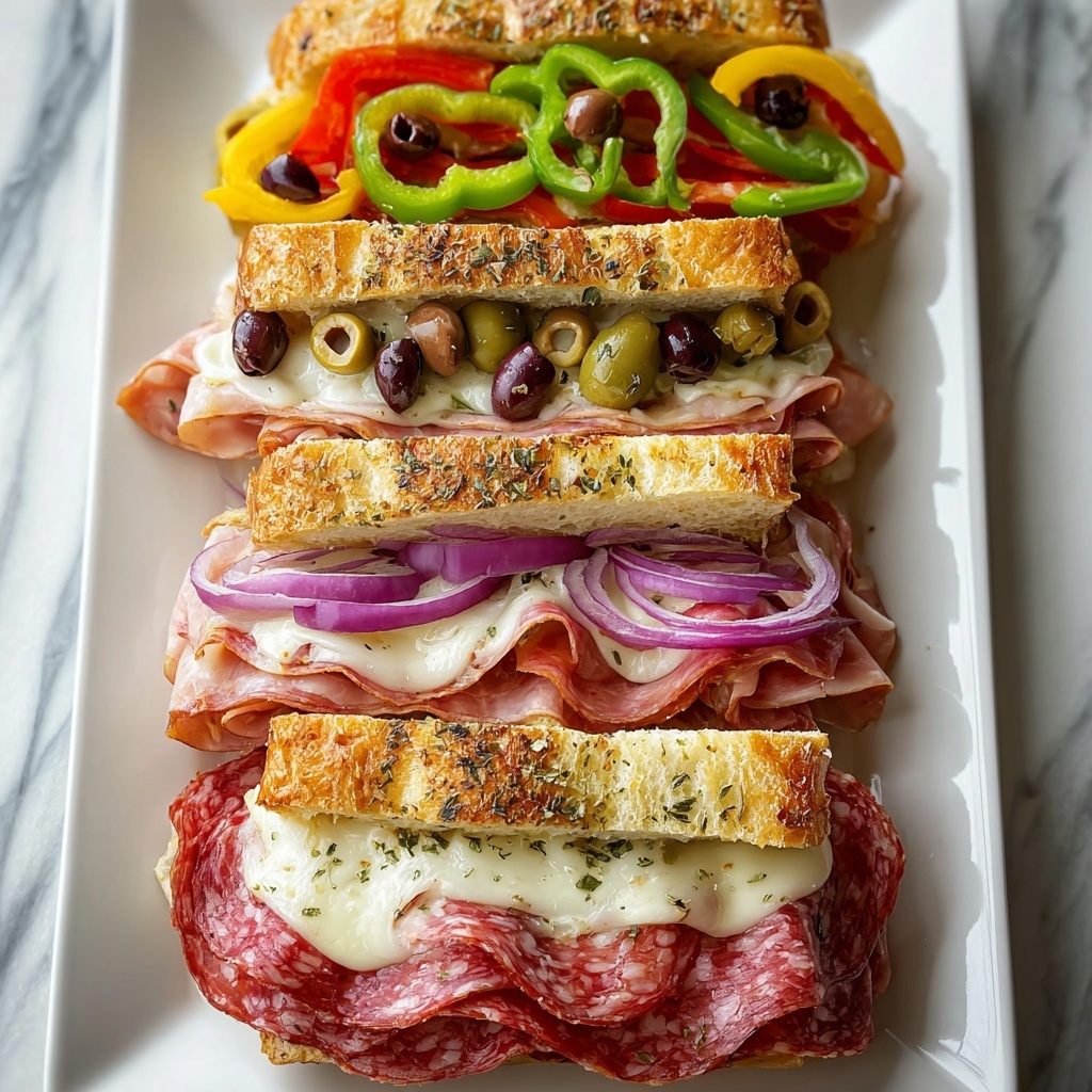 Baked Italian Grinder Sandwiches Recipe - Recipe Image