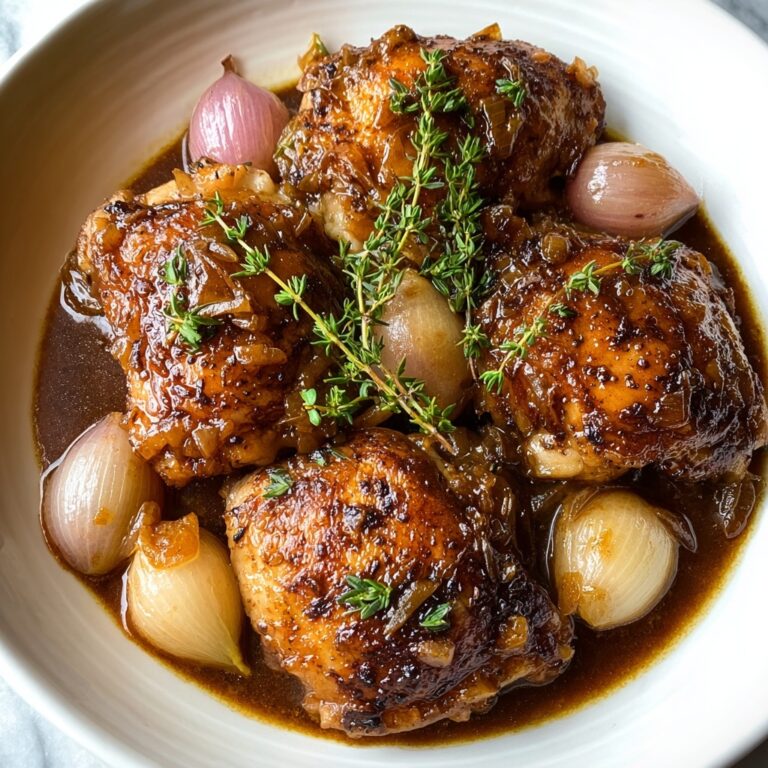 Balsamic Fig Chicken Thighs with Onions and Thyme Recipe