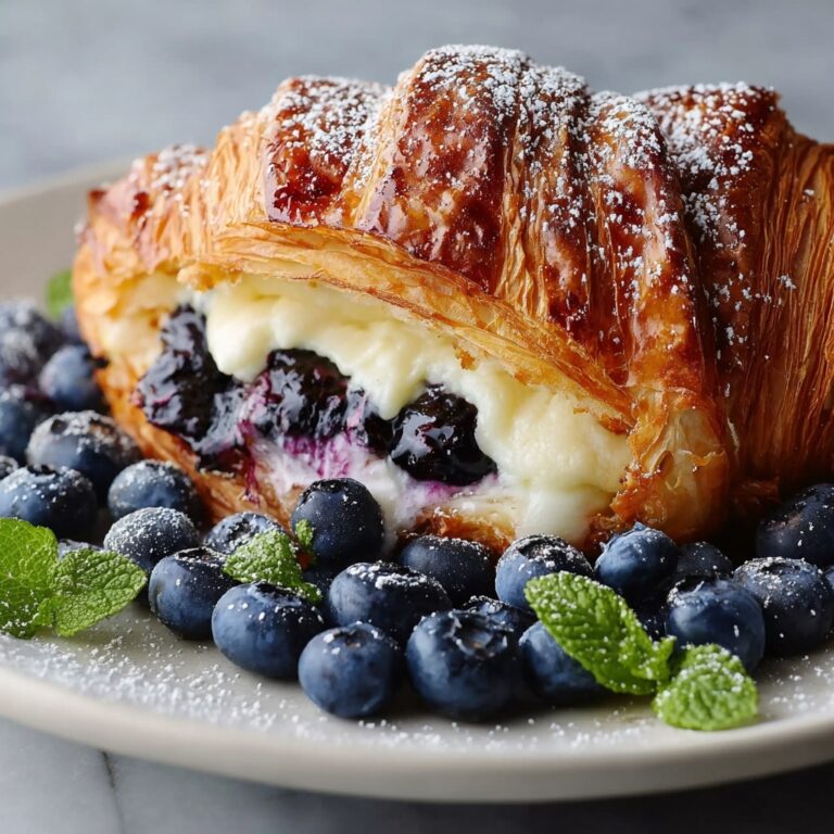Blueberry Cream Cheese Croissant Casserole Recipe