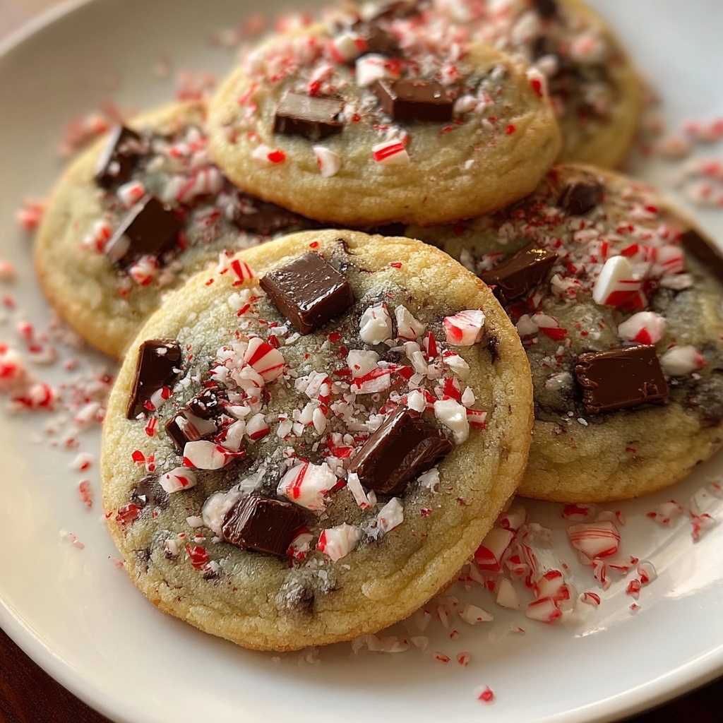 Peppermint Chocolate Chip Cookies Recipe - Recipe Image