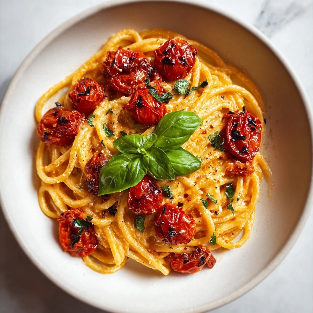 Creamy Roasted Cherry Tomato Pasta Recipe - Recipe Image