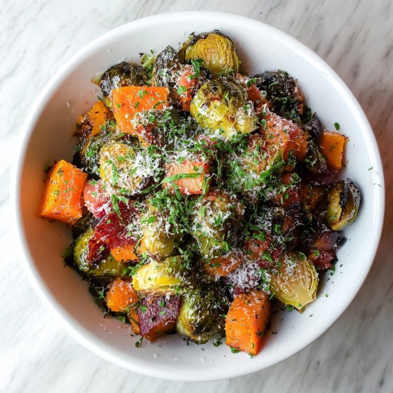 Roasted Brussels Sprouts & Sweet Potatoes Recipe