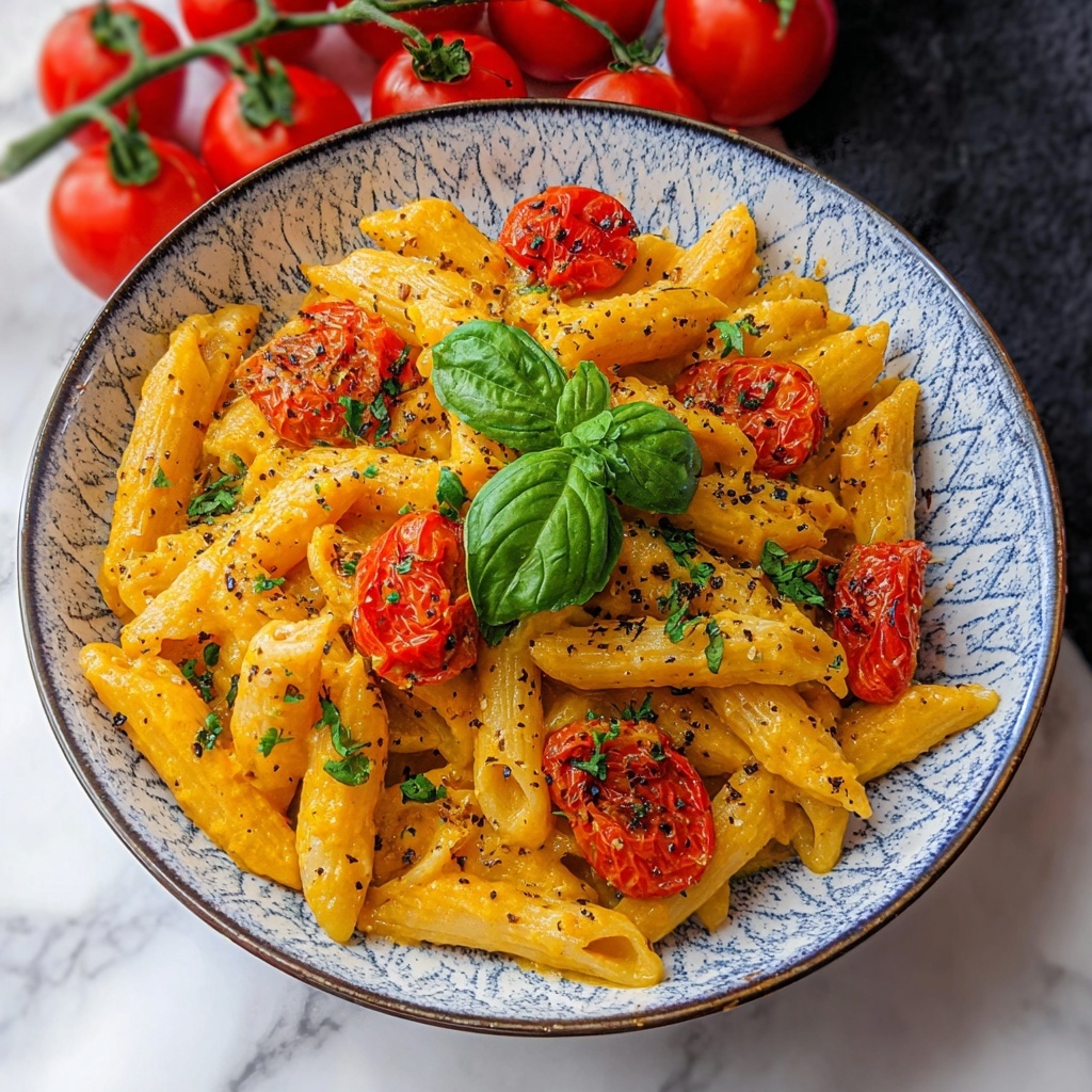 One Pan Creamy Tomato Pasta Recipe - Recipe Image