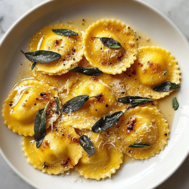 Vegan Pumpkin Ravioli with Sage Butter Recipe