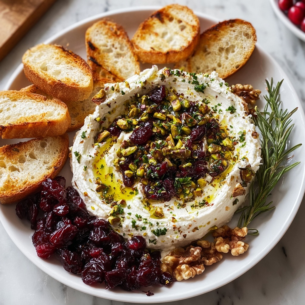 Whipped Feta Board with Roasted Pistachios & Cranberries Recipe - Recipe Image