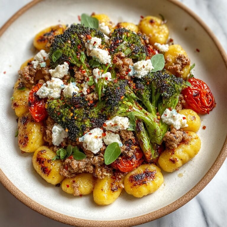 Broccoli Sausage Baked Feta Gnocchi Recipe