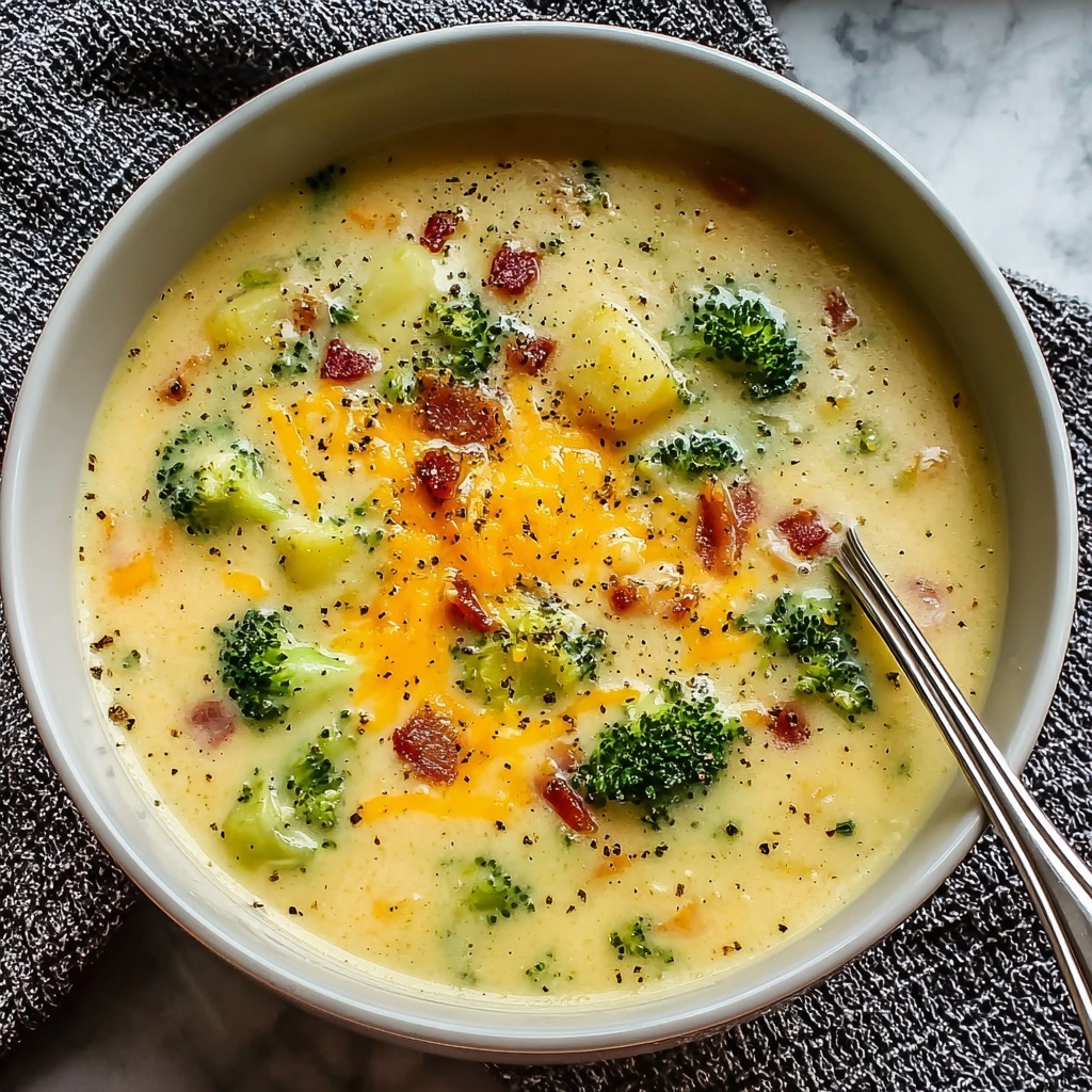 Cheddar Broccoli Potato Soup Recipe - Recipe Image