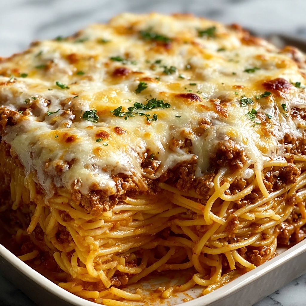 Baked Cream Cheese Spaghetti Casserole Recipe - Recipe Image