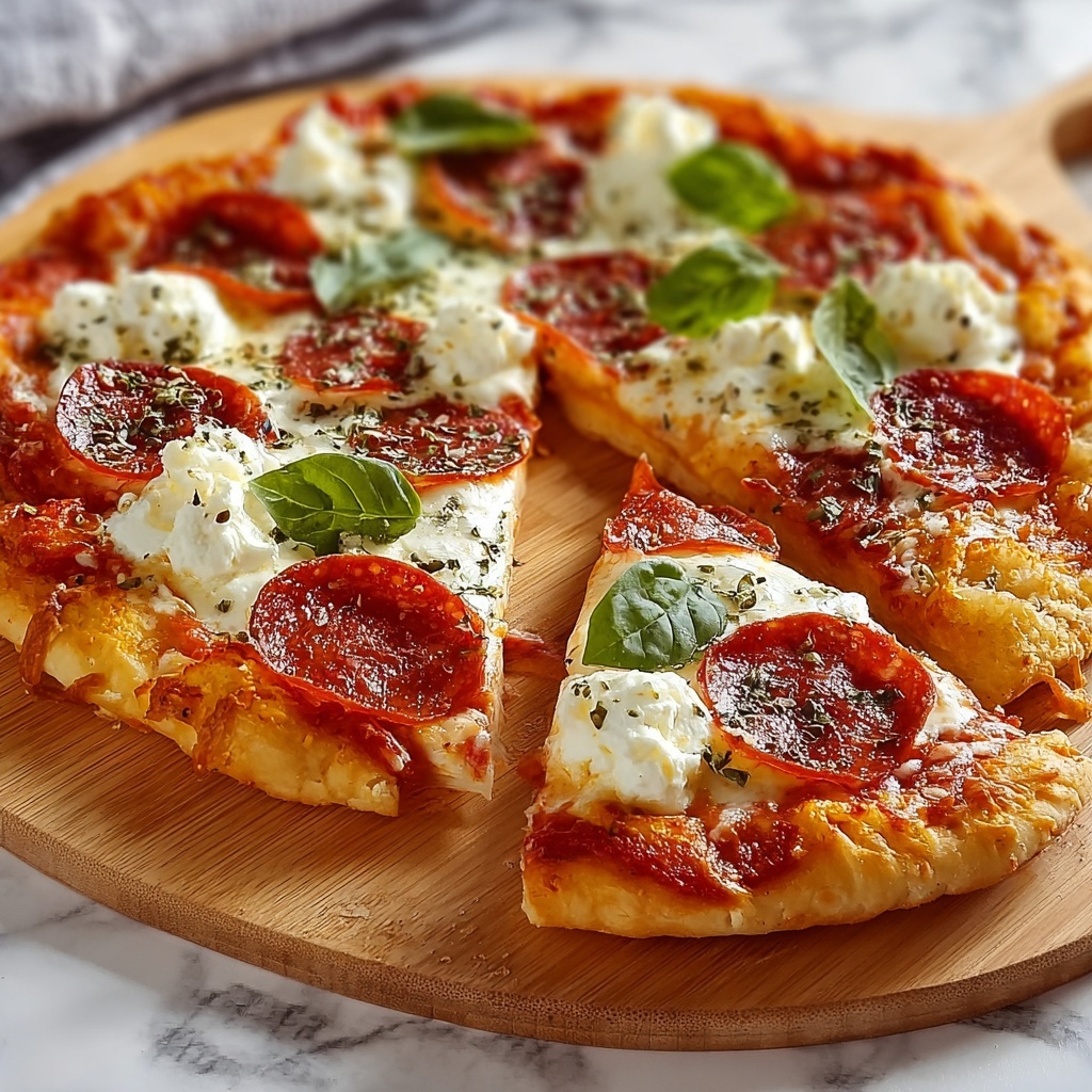 Hot Honey Pepperoni Ricotta Pizza Recipe - Recipe Image