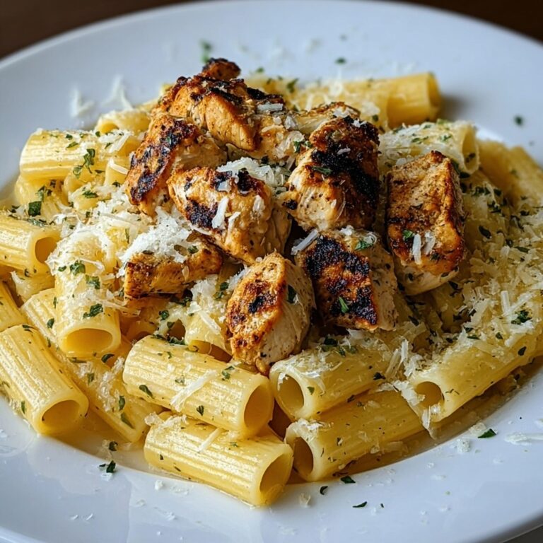 Indulgent Cheesy Rigatoni with Garlic Parmesan Chicken Recipe