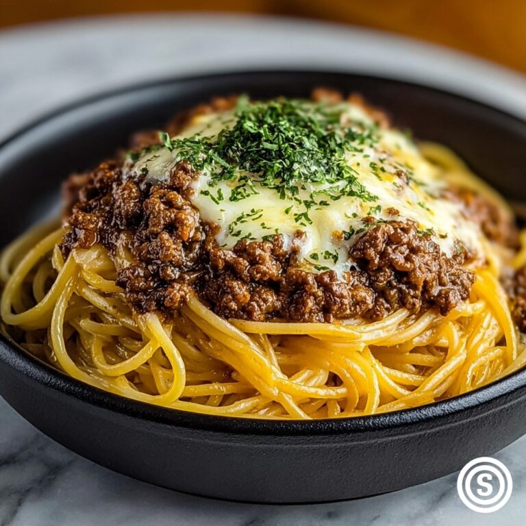 Indulgent Creamy Cajun Beef Spaghetti with Three-Cheese Sauce Recipe