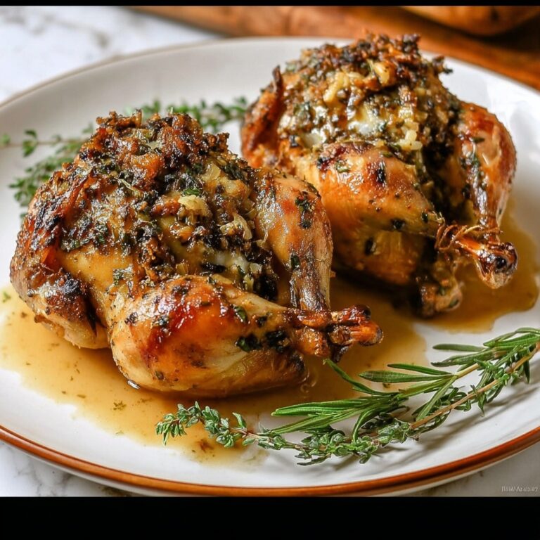 Stuffed Cornish Game Hens with Fresh Herbs and Lemon Recipe