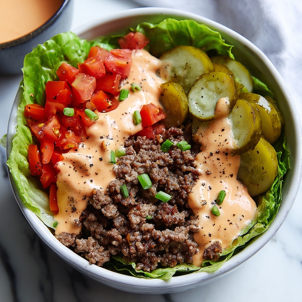 Burger in a Bowl Recipe - Recipe Image