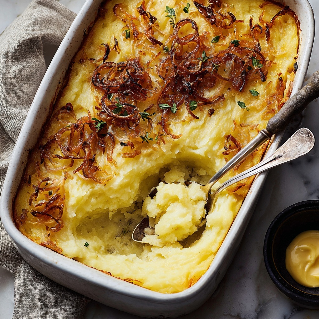 French Onion Funeral Potatoes Recipe - Recipe Image
