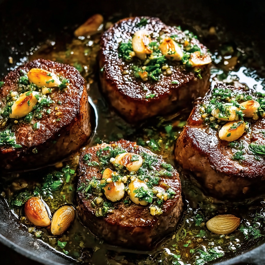 Garlic Butter Pan Seared Beef Chops Recipe - Recipe Image