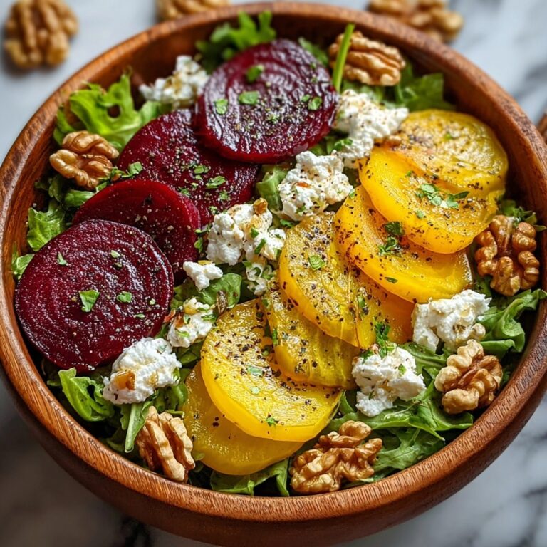 Golden Beet Salad with Goat Cheese and Walnuts Recipe