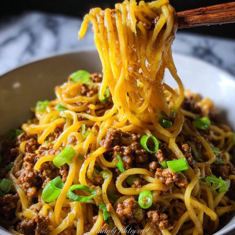 Ground Beef Mongolian Noodles Recipe