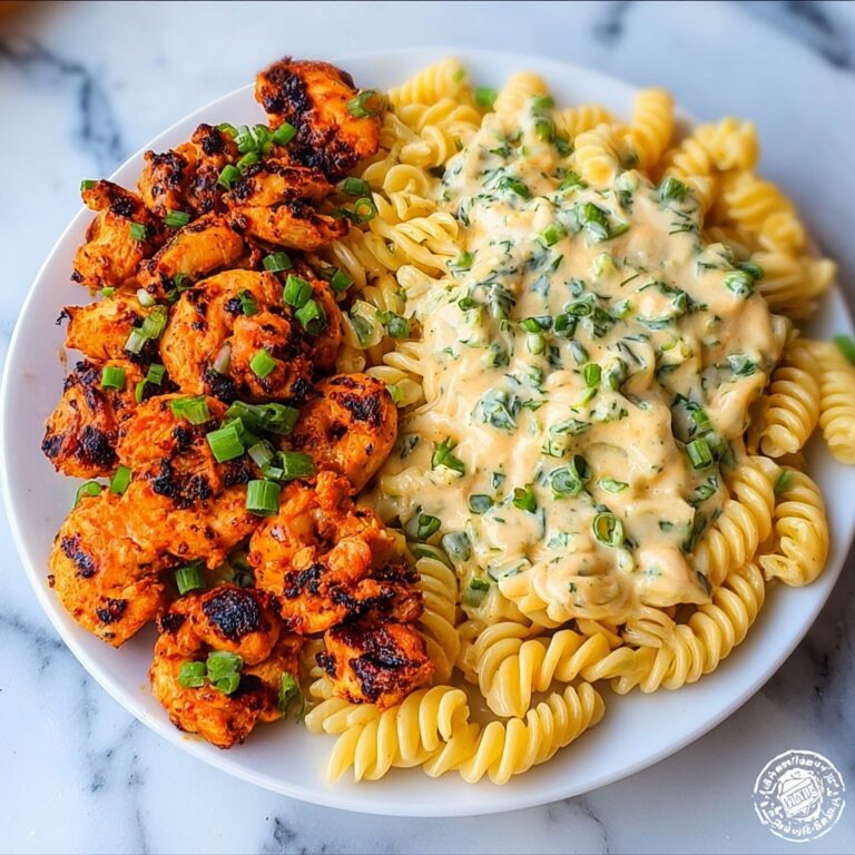 Buffalo Garlic Chicken Bites with Creamy Ranch Cajun Alfredo Pasta Recipe