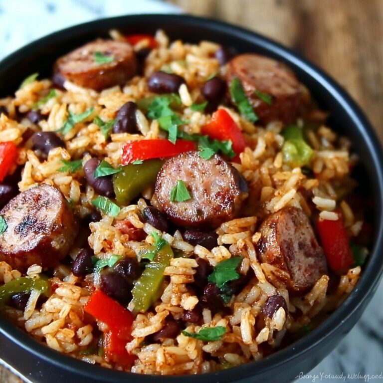 Hearty Black Beans and Rice with Sausage Recipe