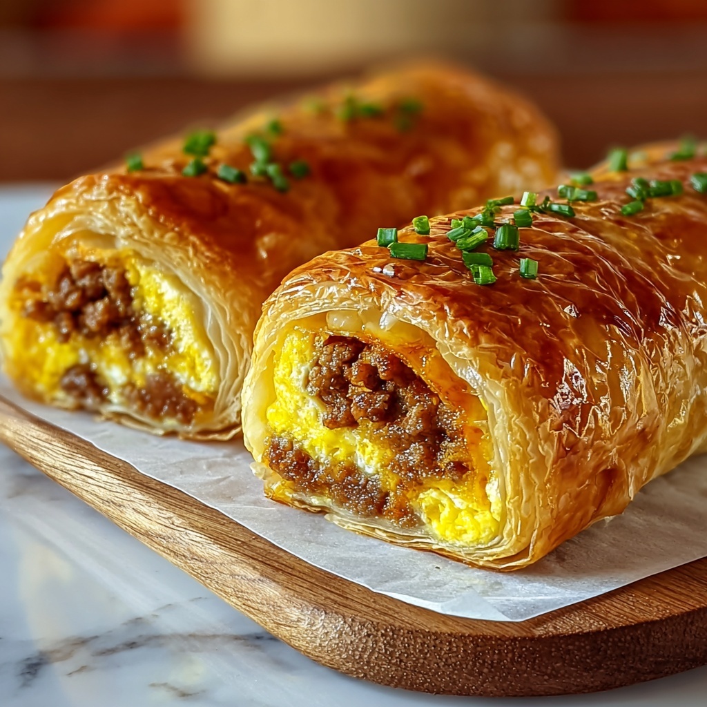 Sausage Egg & Cheese Roll-Ups Recipe - Recipe Image