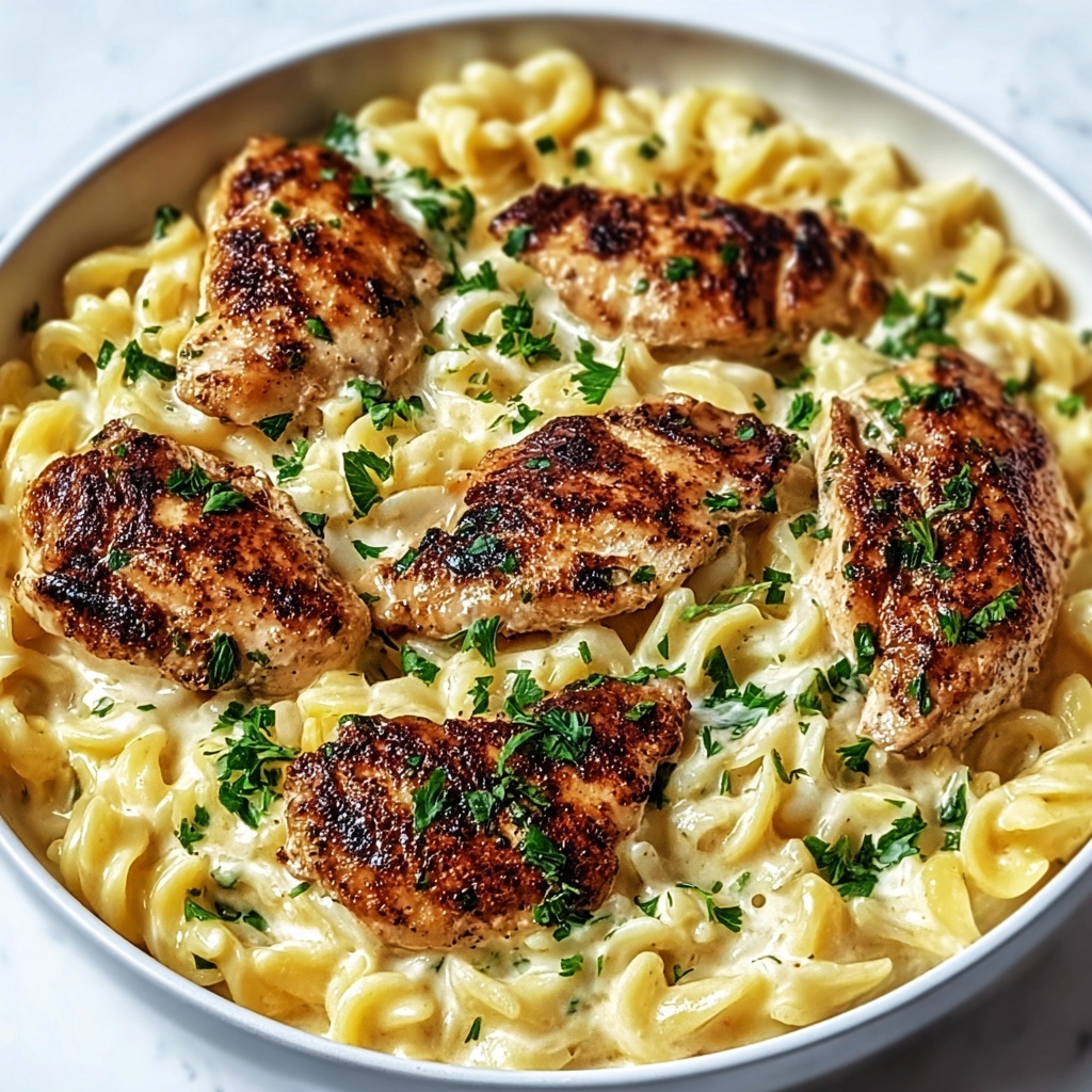 Creamy Parmesan Chicken and Orzo Recipe - Recipe Image