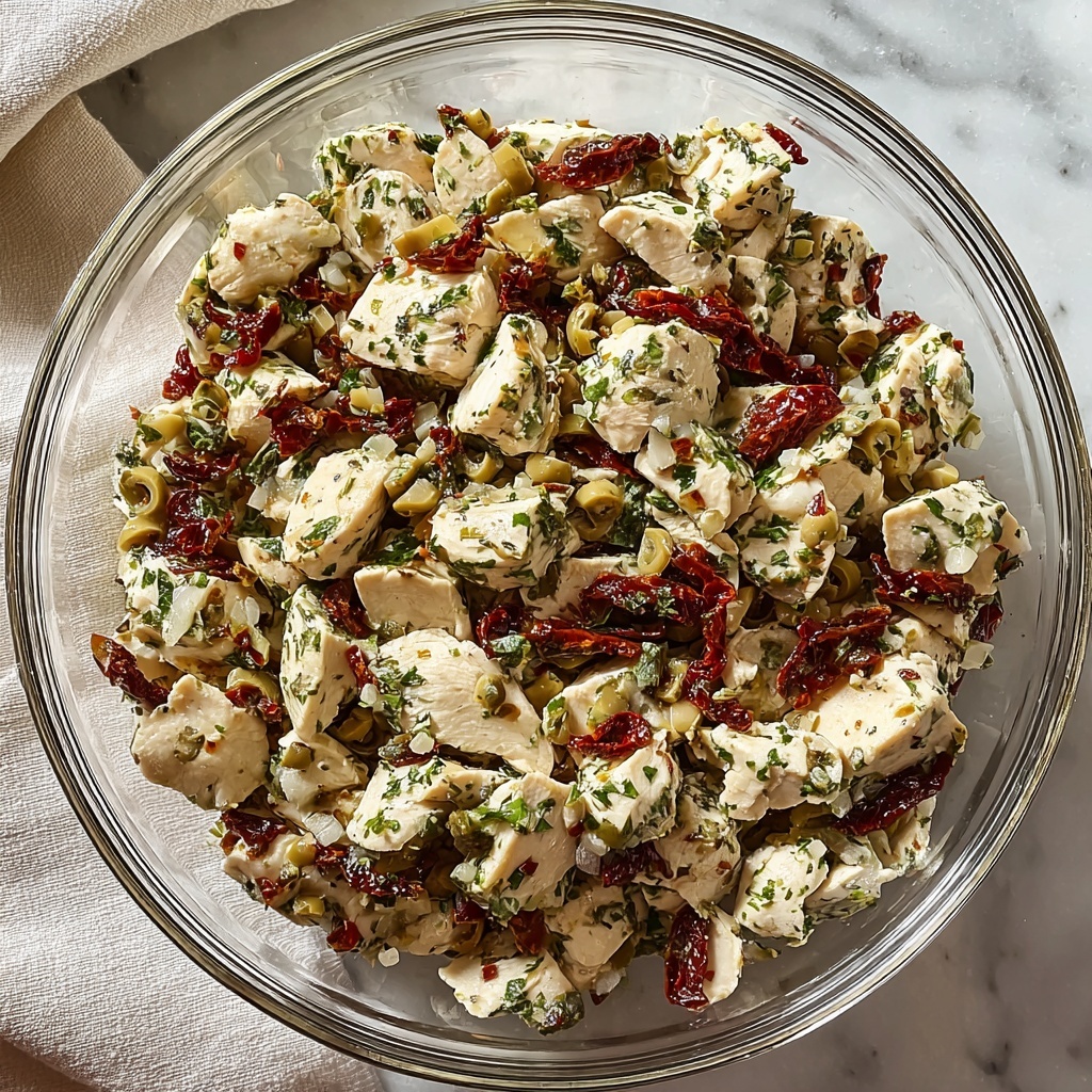 Easy Tuscan Chicken Salad with Sun-Dried Tomatoes Recipe - Recipe Image