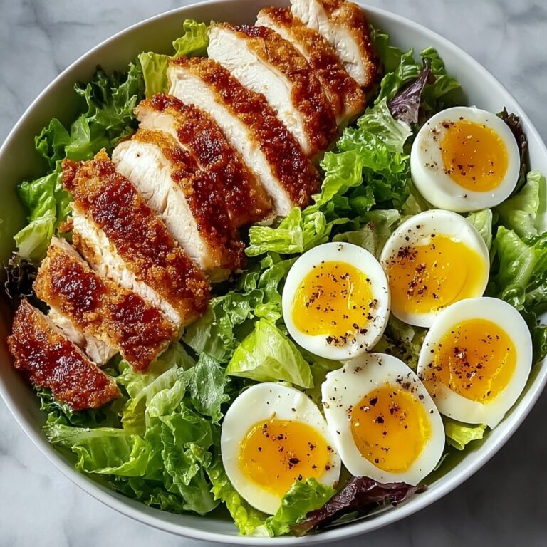 Crispy Chicken & Egg Salad Bowl with Fresh Banana and Greens Recipe