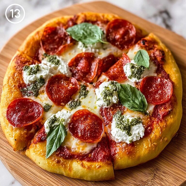 Hot Honey Pepperoni Ricotta Pizza Recipe