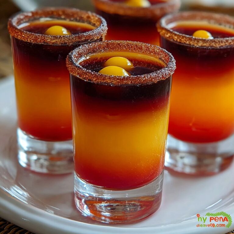 Halloween Jello Shots with Candy Corn and Gummy Worms Recipe